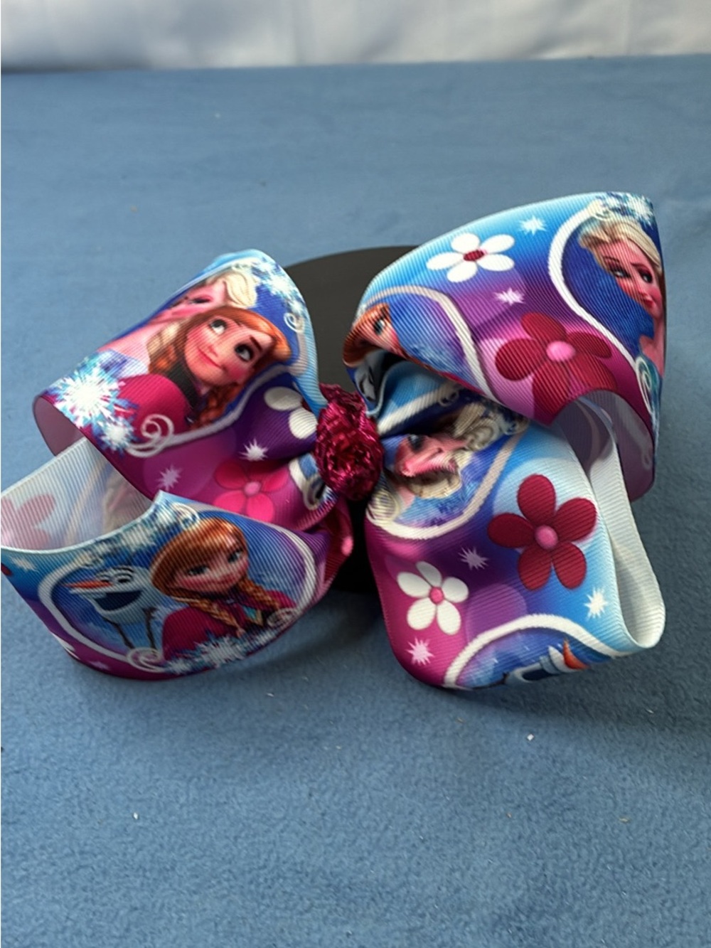 Frozen Character Pink & Blue Hair Bow - Kids Toy Hair Accessory